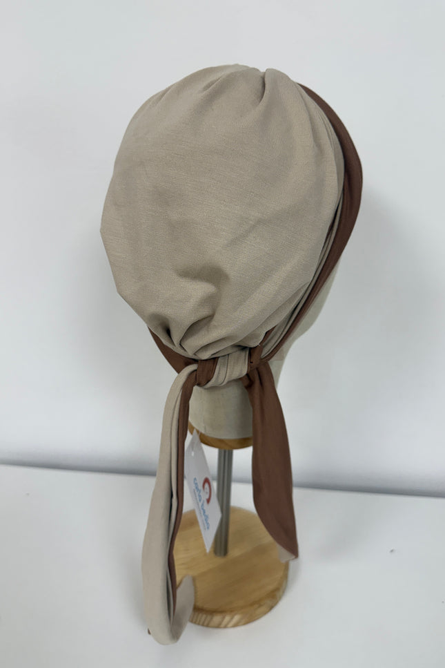 Pañuelo Oncológico Carla Bedia | Martina Beige Camel