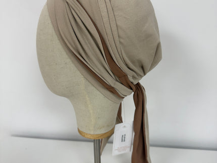 Pañuelo Oncológico Carla Bedia | Martina Beige Camel
