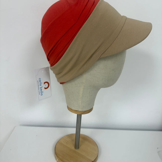Visera para Pañuelo Oncológico Carla Bedia | Beige Arena