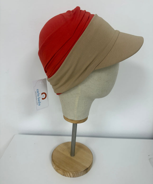 Visera para Pañuelo Oncológico Carla Bedia | Beige Arena