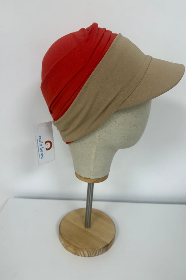 Visera para Pañuelo Oncológico Carla Bedia | Beige Arena