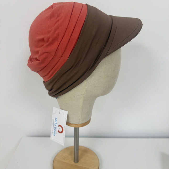 Visera para Pañuelo Oncológico Carla Bedia | Marrón