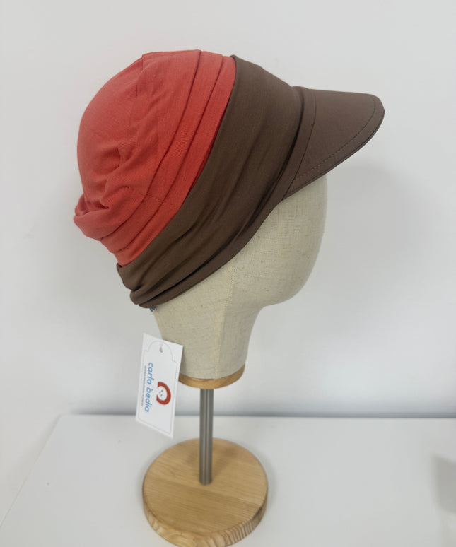 Visera para Pañuelo Oncológico Carla Bedia | Marrón