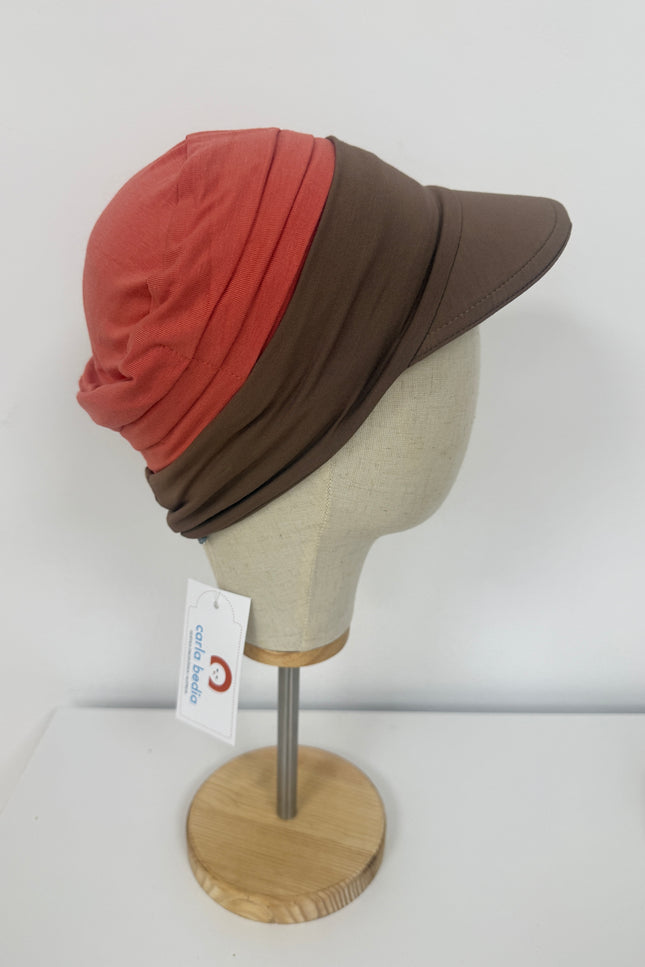 Visera para Pañuelo Oncológico Carla Bedia | Marrón