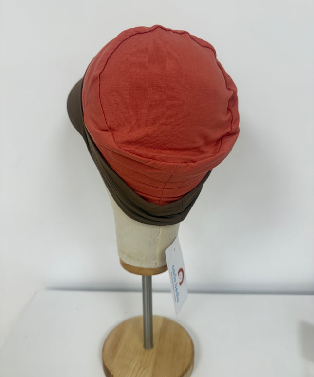 Visera para Pañuelo Oncológico Carla Bedia | Marrón