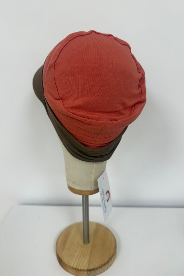 Visera para Pañuelo Oncológico Carla Bedia | Marrón