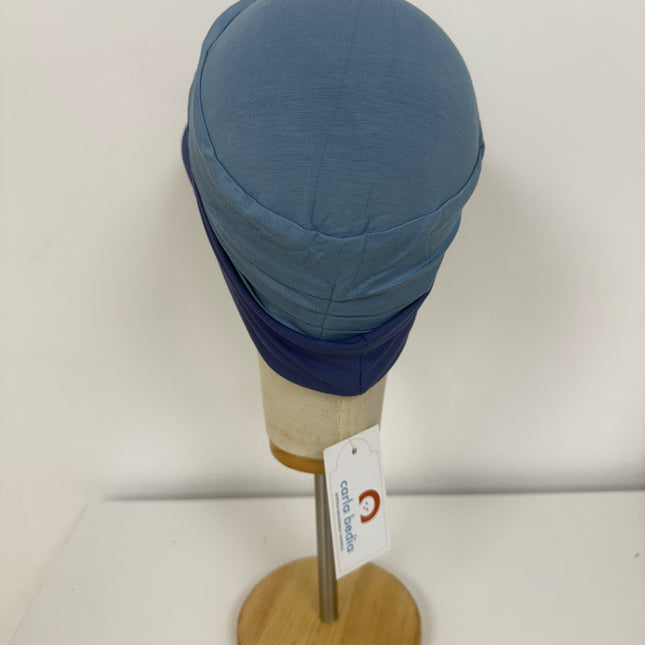 Visera para Pañuelo Oncológico Carla Bedia | Azul