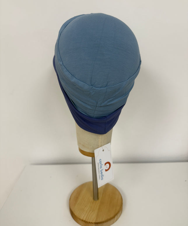 Visera para Pañuelo Oncológico Carla Bedia | Azul