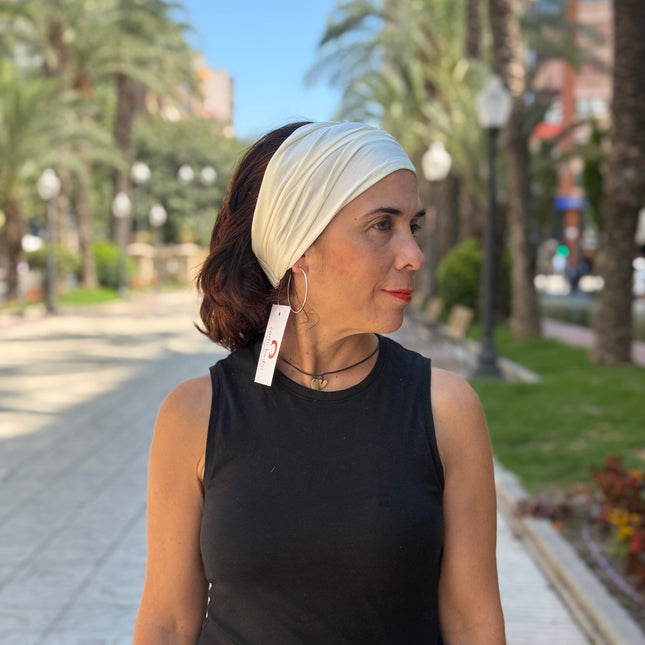 Banda de Bambú para Alopecia Frontal Fibrosante | Chloe Blanco Roto