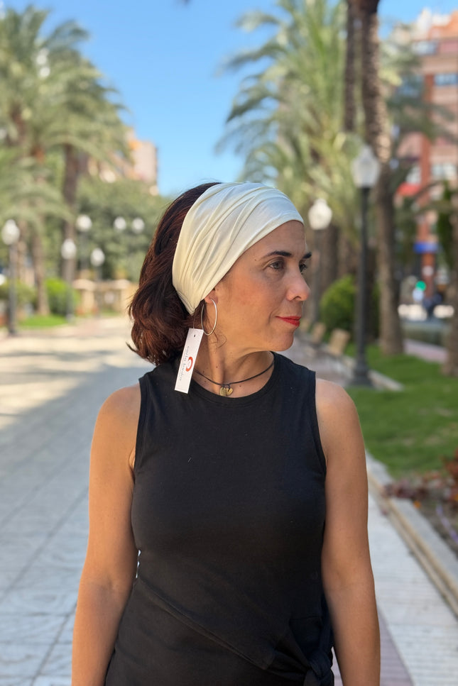 Banda de Bambú para Alopecia Frontal Fibrosante | Chloe Blanco Roto