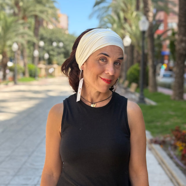 Banda de Bambú para Alopecia Frontal Fibrosante | Chloe Blanco Roto