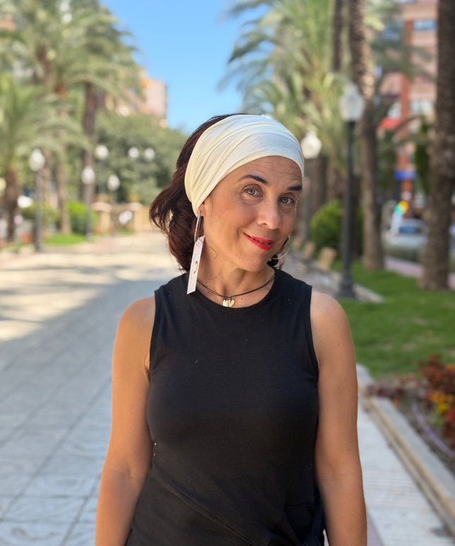 Banda de Bambú para Alopecia Frontal Fibrosante | Chloe Blanco Roto