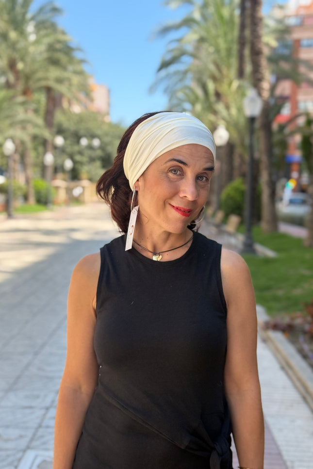 Banda de Bambú para Alopecia Frontal Fibrosante | Chloe Blanco Roto