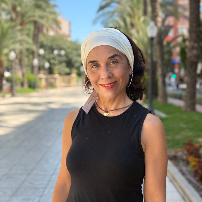 Banda de Bambú para Alopecia Frontal Fibrosante | Chloe Blanco Roto