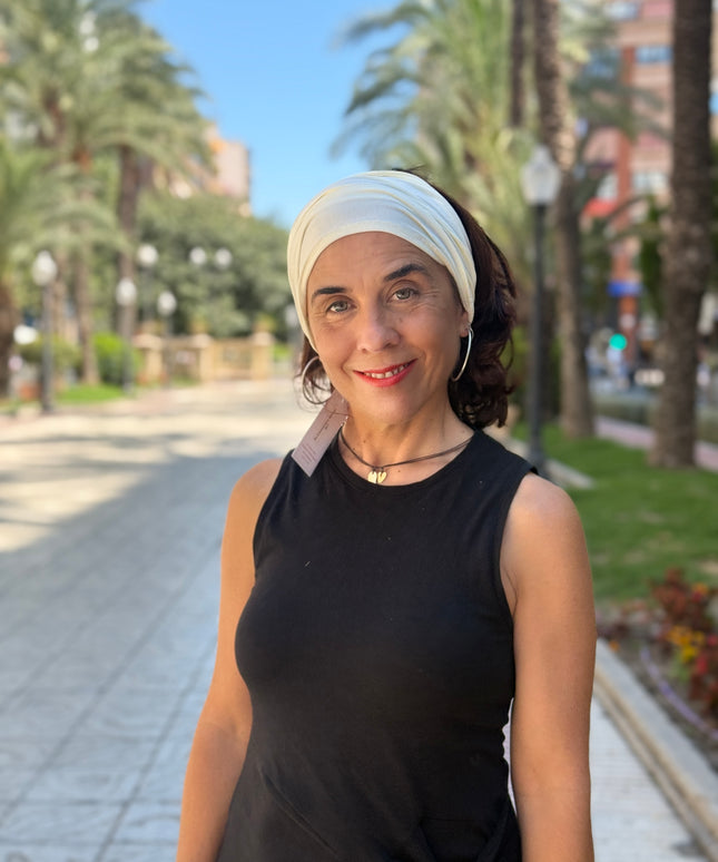 Banda de Bambú para Alopecia Frontal Fibrosante | Chloe Blanco Roto