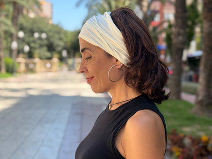 Banda de Bambú para Alopecia Frontal Fibrosante | Chloe Blanco Roto