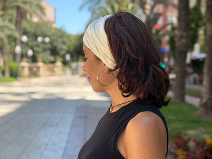 Banda de Bambú para Alopecia Frontal Fibrosante | Chloe Blanco Roto
