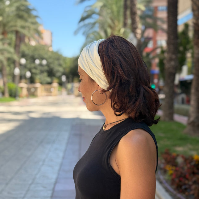 Banda de Bambú para Alopecia Frontal Fibrosante | Chloe Blanco Roto