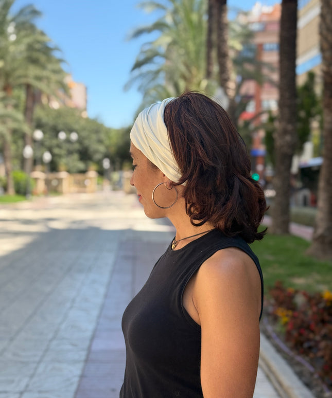Banda de Bambú para Alopecia Frontal Fibrosante | Chloe Blanco Roto