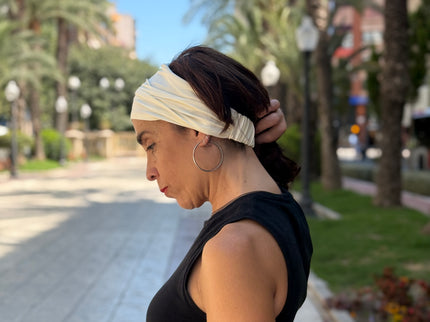 Banda de Bambú para Alopecia Frontal Fibrosante | Chloe Blanco Roto