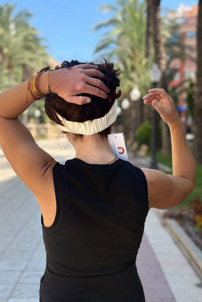 Banda de Bambú para Alopecia Frontal Fibrosante | Chloe Blanco Roto