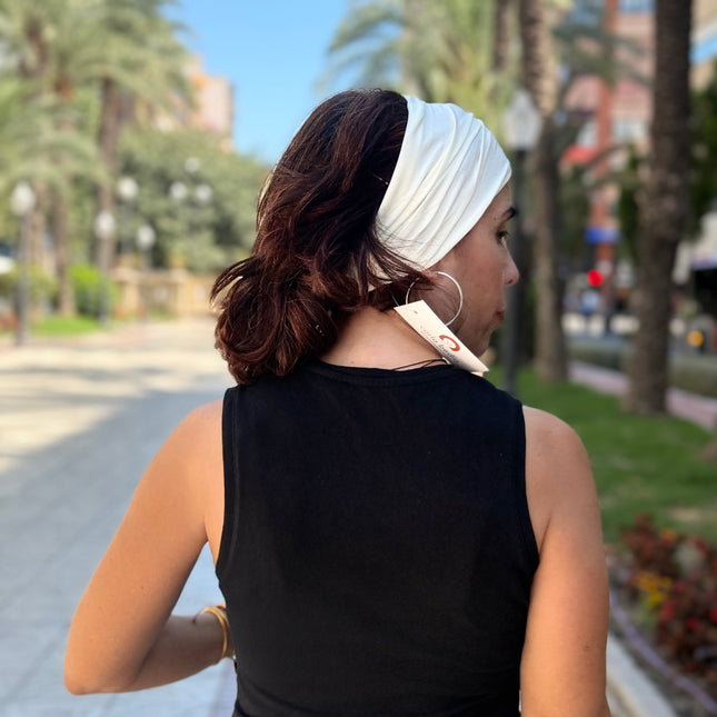 Banda de Bambú para Alopecia Frontal Fibrosante | Chloe Blanco Roto