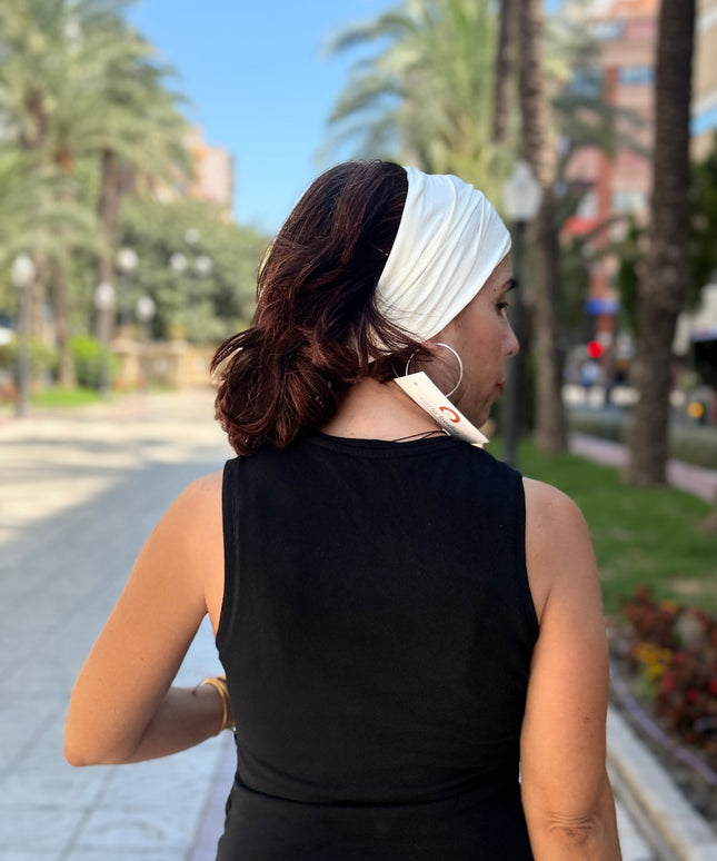 Banda de Bambú para Alopecia Frontal Fibrosante | Chloe Blanco Roto