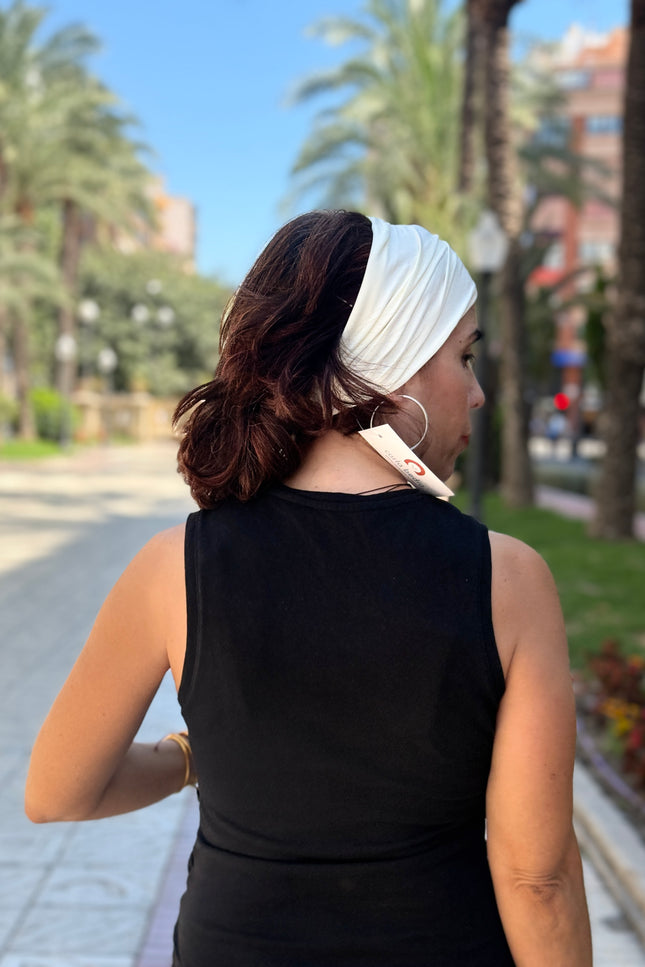 Banda de Bambú para Alopecia Frontal Fibrosante | Chloe Blanco Roto
