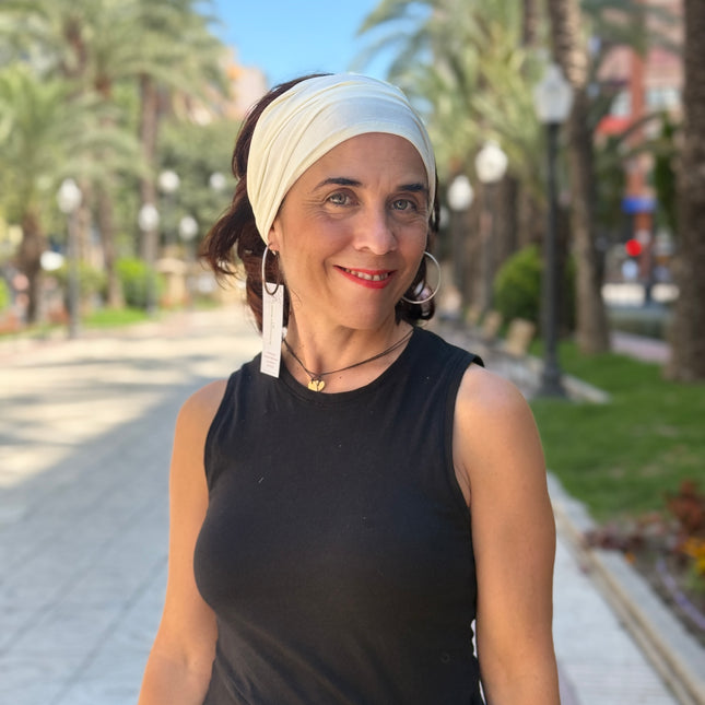 Banda de Bambú para Alopecia Frontal Fibrosante | Chloe Blanco Roto