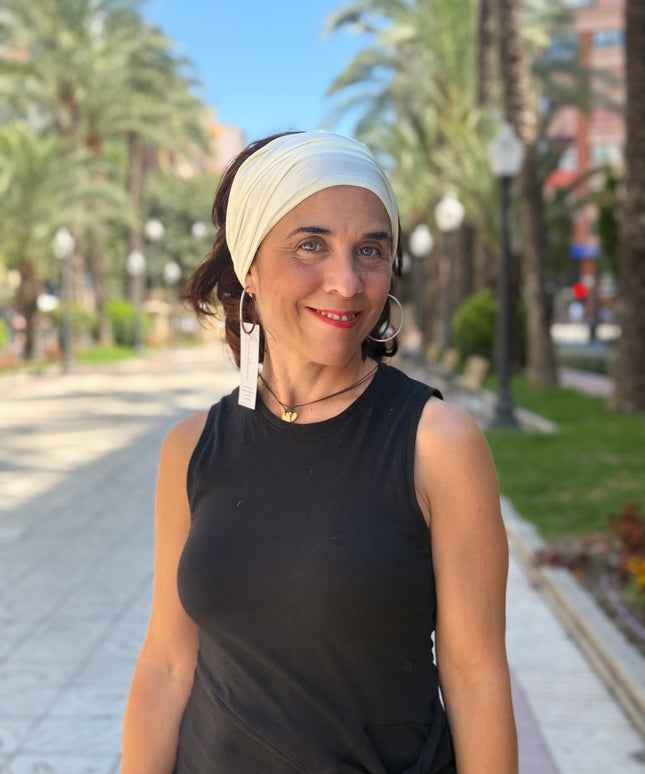 Banda de Bambú para Alopecia Frontal Fibrosante | Chloe Blanco Roto