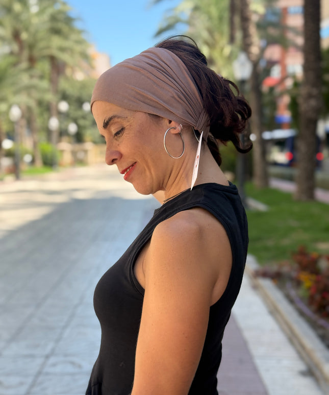 Banda de Bambú para Alopecia Frontal Fibrosante | Chloe Taupe