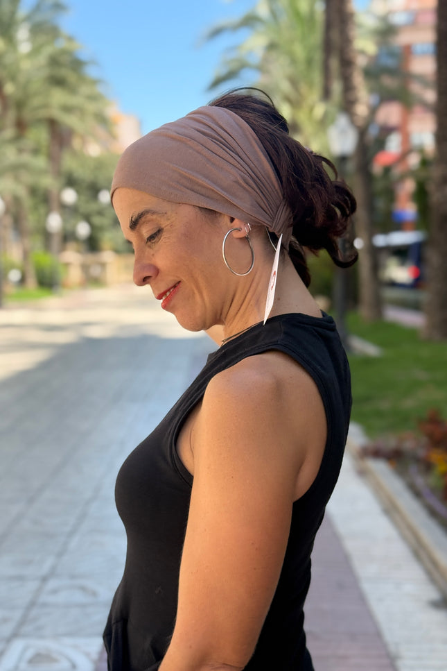 Banda de Bambú para Alopecia Frontal Fibrosante | Chloe Taupe