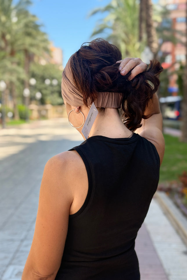 Banda de Bambú para Alopecia Frontal Fibrosante | Chloe Taupe
