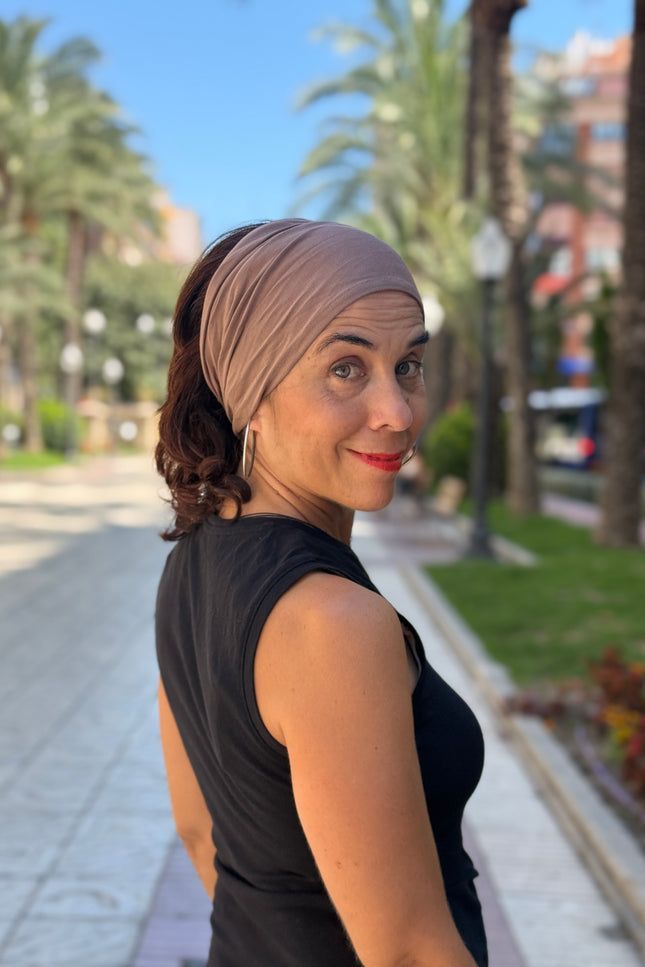 Banda de Bambú para Alopecia Frontal Fibrosante | Chloe Taupe