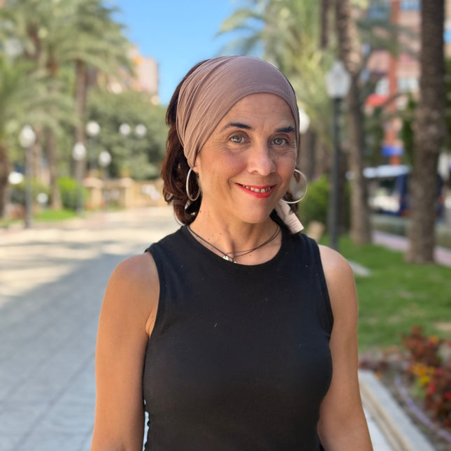 Banda de Bambú para Alopecia Frontal Fibrosante | Chloe Taupe