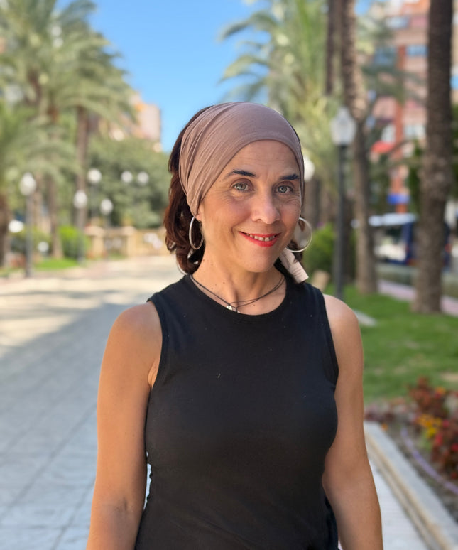 Banda de Bambú para Alopecia Frontal Fibrosante | Chloe Taupe