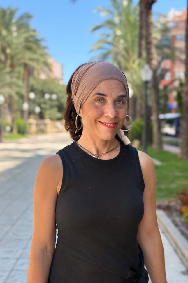 Banda de Bambú para Alopecia Frontal Fibrosante | Chloe Taupe