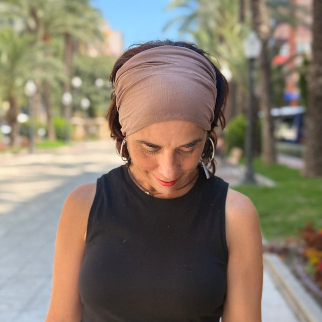 Banda de Bambú para Alopecia Frontal Fibrosante | Chloe Taupe