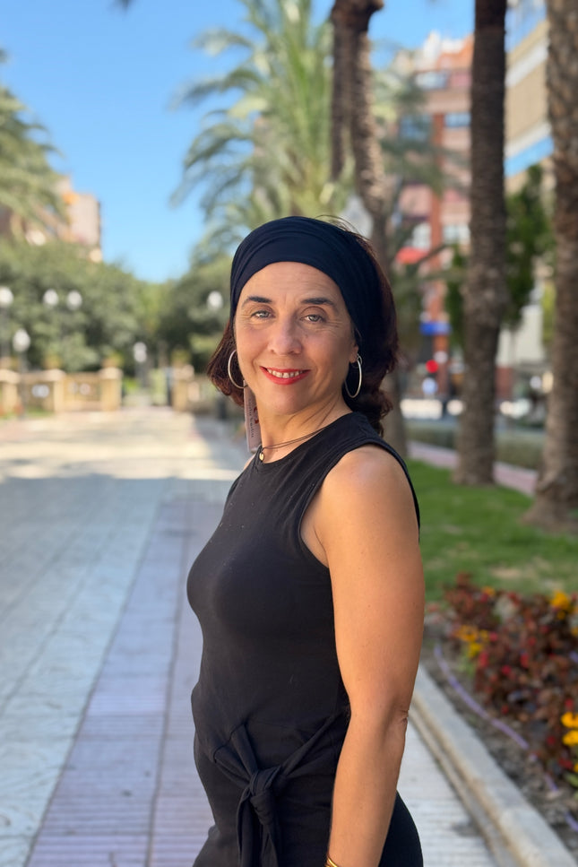 Banda de Bambú para Alopecia Frontal Fibrosante | Chloe Negro