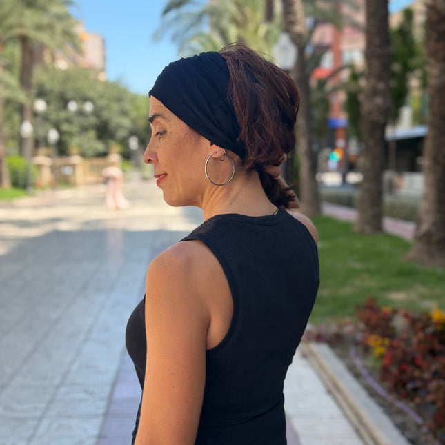 Banda de Bambú para Alopecia Frontal Fibrosante | Chloe Negro