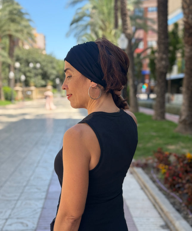 Banda de Bambú para Alopecia Frontal Fibrosante | Chloe Negro