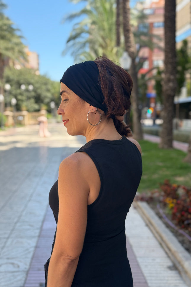 Banda de Bambú para Alopecia Frontal Fibrosante | Chloe Negro