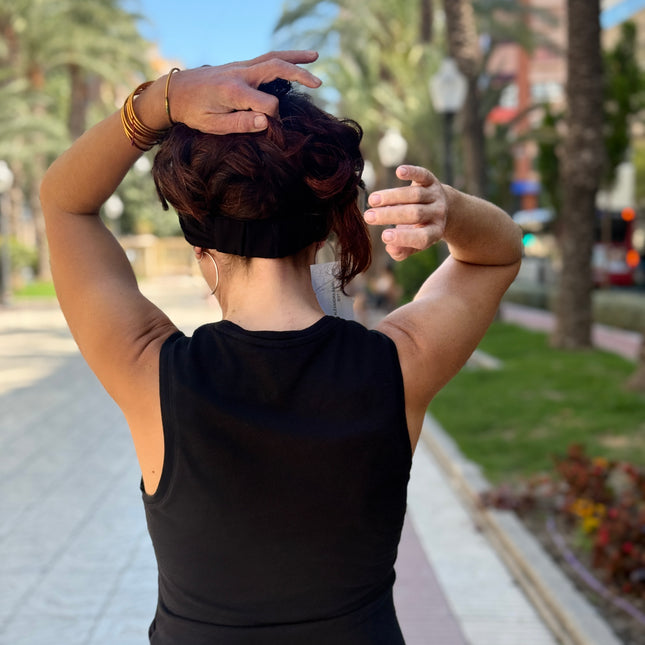 Banda de Bambú para Alopecia Frontal Fibrosante | Chloe Negro