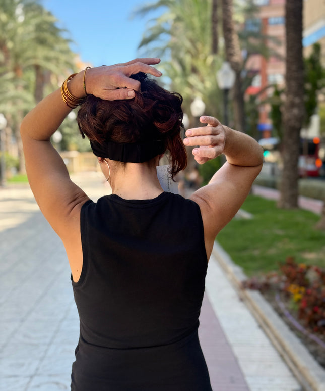 Banda de Bambú para Alopecia Frontal Fibrosante | Chloe Negro