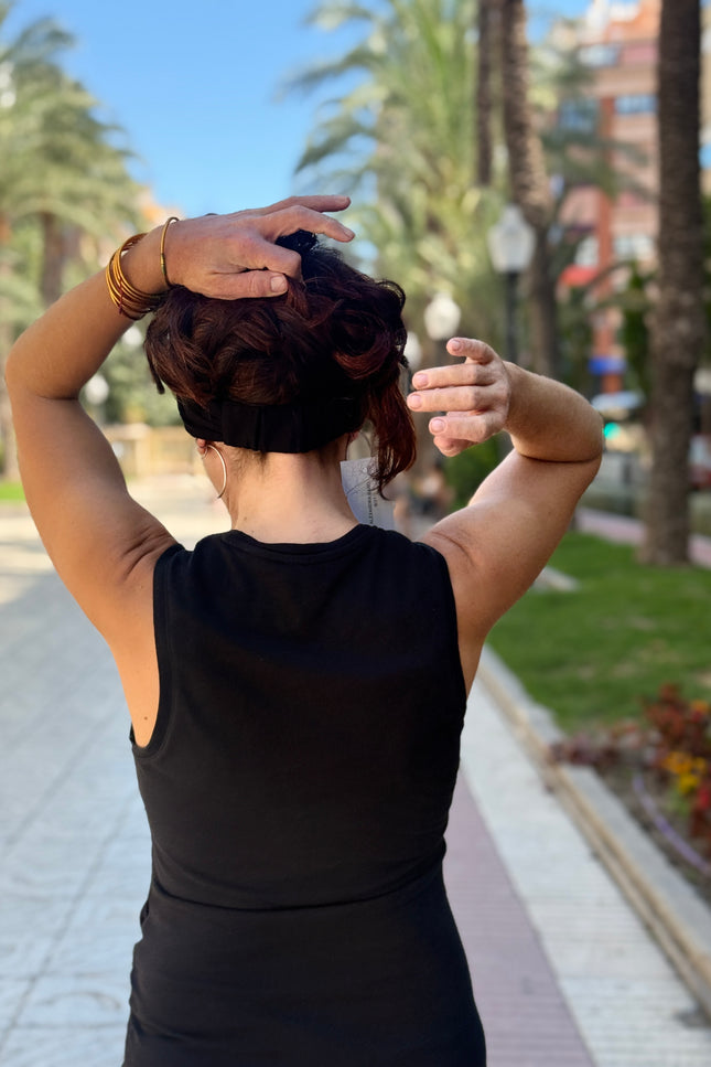 Banda de Bambú para Alopecia Frontal Fibrosante | Chloe Negro