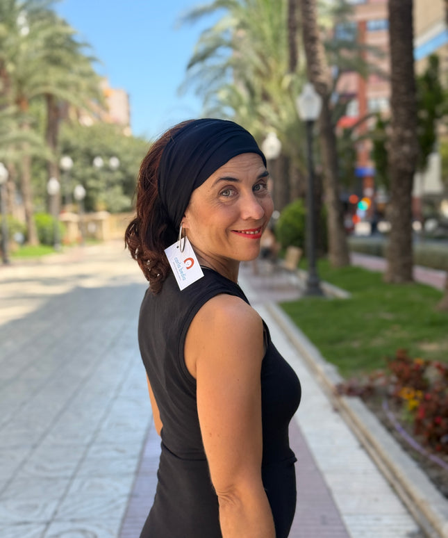 Banda de Bambú para Alopecia Frontal Fibrosante | Chloe Negro