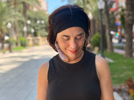 Banda de Bambú para Alopecia Frontal Fibrosante | Chloe Negro
