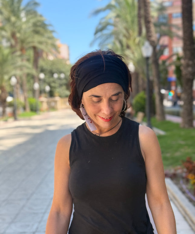 Banda de Bambú para Alopecia Frontal Fibrosante | Chloe Negro