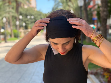 Banda de Bambú para Alopecia Frontal Fibrosante | Chloe Negro