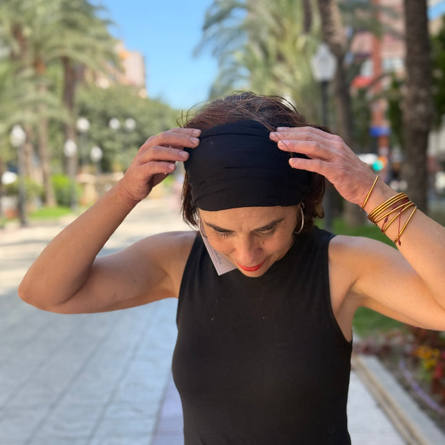 Banda de Bambú para Alopecia Frontal Fibrosante | Chloe Negro